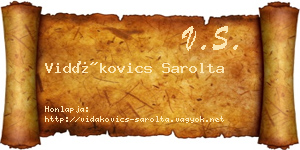 Vidákovics Sarolta névjegykártya
